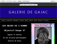 Tablet Screenshot of galeriedegajac.com